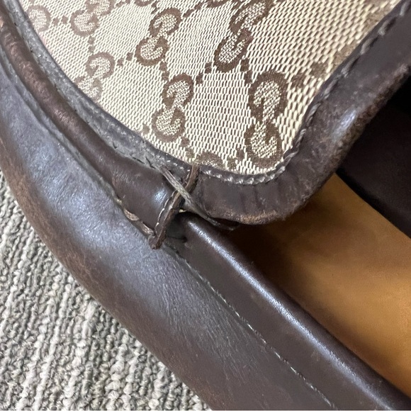 Gucci Men’s Leather and Monogram Canvas Driver - Picture 8 of 15